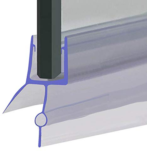 Shower Seal for Screens, Doors or Panels | Fits 4, 5 or 6mm Glass | Straight Fin with Bubble Shape | Seals Gaps of Up to 16mm | 80cm, 90cm, 140cm or 2m Long | SEAL006 (80cm)