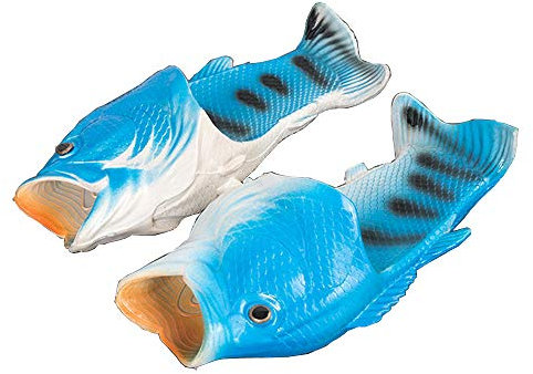 Pesce Forma Spiaggia al Coperto Pantofole Unisex Bagno Slittata Indossare Accogliente Scarpe Creativi Bambini Divertente personalità Animale Sandali(Blu,36/37 EU