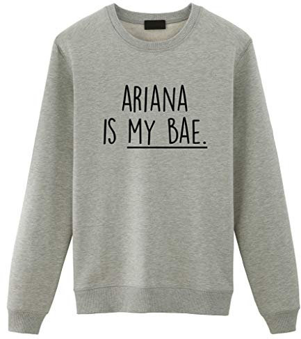 Fellow Friends - Ariana is My Bae Sweater Unisex Medium Grey