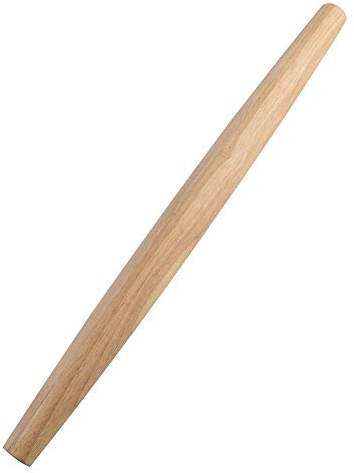 French Rolling Pin (17 Inches) –WoodenRoll Pin for Fondant, Pie Crust, Cookie, Pastry, Dough –Tapered Design & Smooth Construction - Essential Kitchen Utensil
