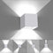 HAWEE Moderno Luz de Pared LED Apliques de Pared Ángulo de Haz Ajustable LED Bañadores de Pared Impermeable IP65 Interior Exterior para Baño Dormitorio Pasillo Escaleras Sala KTV, 12W 6000K