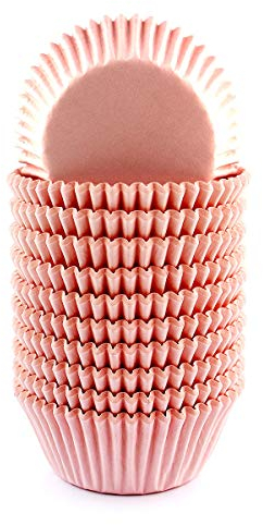 Xlloest Hell-Pink Cupcake-Papierförmchen Muffin Förmchen Papier 200 Stück, Muffin Förmchen Papier Durchmesser 5 cm - keine Gerüche, kein Gift, keine auslaufenden Farbstoffe