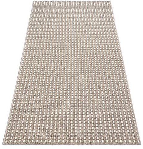 Modern Teppich SISAL Boho Schnurteppich für Wohnzimmer, Schlafzimmer, Terrasse, Küche, beige 60x225 cm