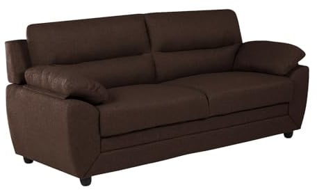Vente-unique-Sofa 3-Sitzer - Stoff - Braun - Manoa