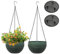 MissFox 2 Piezas Macetas Colgantes con Gancho Desmontable – 21 cm Maceteros Decorativos para Interior y Exterior, con Agujeros de Drenaje – Ideal para Jardín, Balcón y Hogar