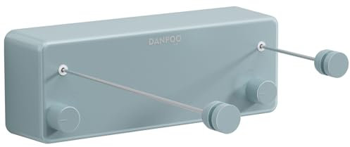 Corde à Linge Double Extensible en Acier Inoxydable 304 avec Fixation Murale - Réglable jusqu'à 4,2 m, Système Anti-Affaissement, Résistant au Vent et à l'eau - Intérieur/Extérieur, Couleur Argent