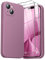GOODVISH 3 in 1 Cover in Silicone per iPhone 14 6,1'' (2022), con 2 Pezzi di Pellicola Protettiva, Custodia per Cellulare Ultra Sottile Antiurto Resistente Protezione Fotocamera, Viola Rosa