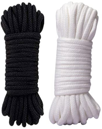 WYSUMMER Corda morbida, 2 pezzi, 10 m, 8 mm, corda di cotone multiuso, corda di cotone spessa