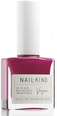 NAILKIND Bright Pink Nail Polish - Tempt Me - High-Shine Nail Varnish - Vegan Nail Lacquer - Peta Certified Cruelty Free - Quick Drying Long Lasting Chip Resistant Manicure - 8ml