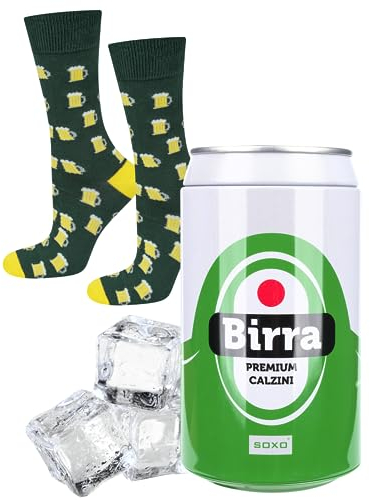 soxo Lattina Birra Calzini Uomo Divertenti Idee Regalo Marijuana Calze Regali Per Lui 40-45 Birra 1 Paia