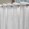 ABLUEN Rideau de douche sans crochet ni doublure – Rideau de douche robuste 8G sans crochets nécessaires, en plastique imperméable sans PVC, 180 x 188 cm, carré