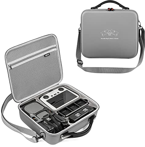 GAEKOL Mavic 3 Classic Tasche für DJI Mavic 3 Classic, Tragbare PU-Ledertasche mit Schulterriemen für DJI Mavic 3 Classic mit DJI RC / RC-N1 und anderem Zubehör