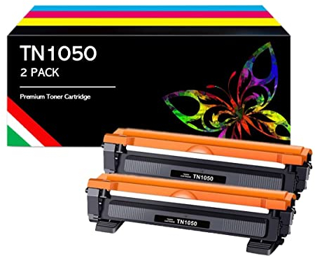 Toner kompatibel für Brother TN1050 TN-1050 Patronen für DCP-1612W HL-1110 HL-1210W HL-1112 HL-1212W DCP-1510 DCP-1610W MFC-1810 MFC-1910W DCP-1512 (Schwarz, 2-Pack)
