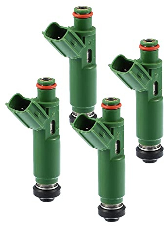 A ABSOPRO 4 Stück Einspritzdüse Injektor Für Toyota Corolla 1.8L 99-06 | Für Toyota Celica 1.8L 00-05, Matrix 1.8L 03-05, MR2 MT Cabriolet 00-05, Grün/Metall/Kunststoff, OE 195500-3660/23209-22040