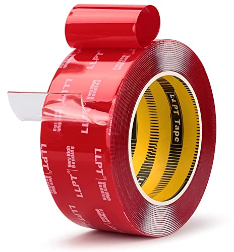 LLPT Doppelseitiges Klebeband Montageband | 51MM*5.5M | Wasserdicht Doppelseitiges Klebeband | Fotorahmen Aufhängebänder für Poster Auto Heimdekoration Nagelboxen(WA036)