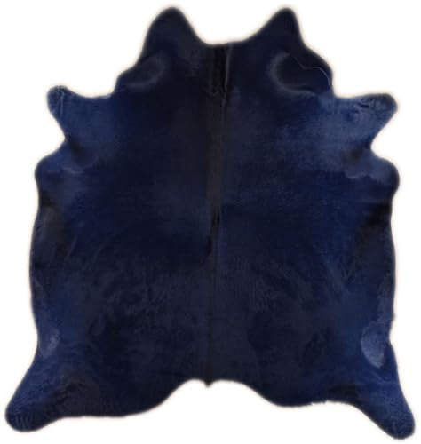 Kuhfelle Online & Nomad KUHFELL Marine BLAU GEFÄRBT 180 x 190 cm KUHFELL Teppich (Marine blau)