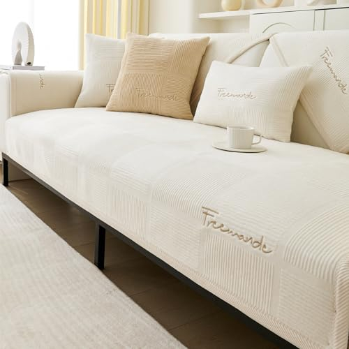 IMSGVIFO Sofabezug 1 2 3 4 Sitzer Couchbezug L Form Ecksofa Sofa/Couch überwurfdecke, Samt Couch Überwürfe Sofahusse Sofaüberwürfe rutschfest Sofa Abdeckung