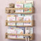 NATURE SUPPLIES Set mit 3 braunen schwebenden Regalen für die Wand, Kinder-Bücherregal für Schlafzimmer, Bücheraufbewahrung für Kinderzimmer, Regale für Spielzeug, hängende Holzregale zur Dekoration