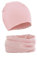 MAKFORT Bonnet pour enfants, avec écharpe cache-cou, en coton, adapté pour bébé, hiver, garçon et fille, rose clair, M