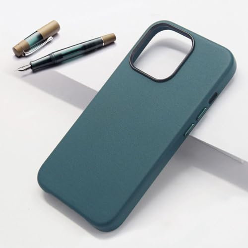 Leather Case for iPhone 11 Case Leather Luxury Back Phone Cover for iPhone 14 13 12 11 Pro Max XR XS Case,Midnight Green,For iPhone 11 Pro