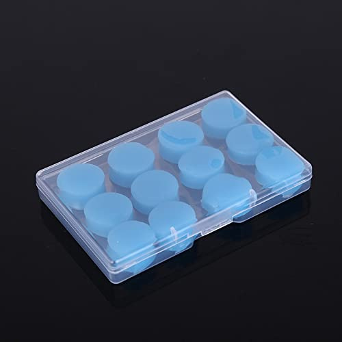 UYUME Silikon-Ohrstöpsel, 6/12PCS Silikon-Ohrstöpsel Geräuschreduzierung Schlaf Schalldämmung Ohrstöpsel Schlafen Wiederverwendbare Ohrstöpsel (Farbe: 12PCS Blau) (Farbe: Rood) (Color : Bianco)