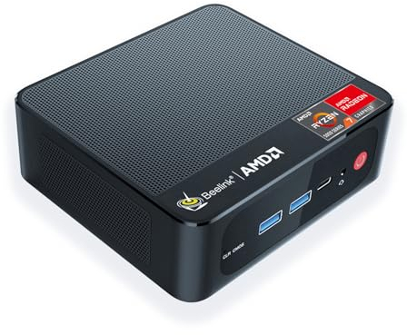 Beelink SER3 Mini PC, processeur AMD Ryzen 3 3200U (2C/4T, jusqu'à 3.5 GHz), 16 Go de RAM 500 Go SSD, HDMI/DP/WiFi5/BT 5.0/RJ45 1000M/WOL/Démarrage Auto