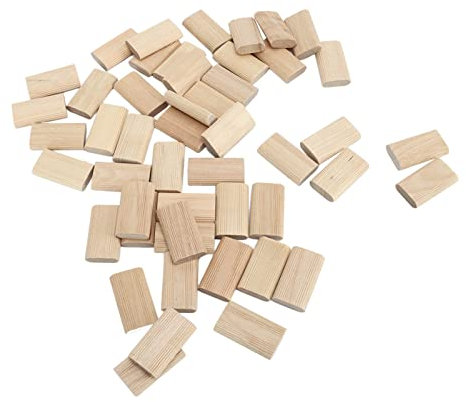 50 Pezzi Tenoni Domino in Legno di Faggio 8 X 40mm Tenoni Domino Sfusi Assortiti Sistemi di Falegnameria per la Lavorazione del Legno