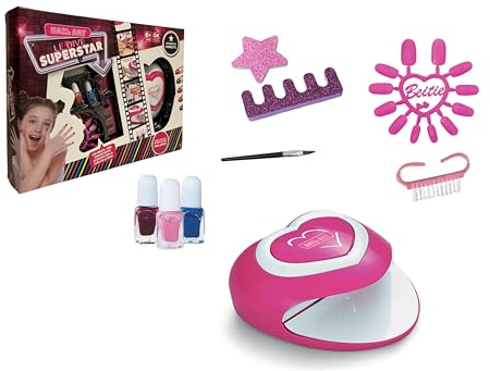 Kit Gioco Per Unghie Bambina Set Smalto per Unghie Bambina Gioco di Nail Art per Ragazze con Fornetto Forno Asciuga Unghie Adesivi Kit Smalto per Unghie Set Bellezza Set Manicure Pretty Manicure