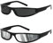 Wrap Around Sonnenbrille für Männer Frauen Vintage Gangster Stil Sonnenbrille Futuristische Brille