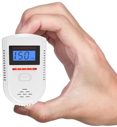 DéTecteur De Monoxyde De Carbone, Detecteur Monoxyde Carbone avec éCran LED (Valeur Ppm Toujours Visible) Et Alarme Acousto - Optique 85 DB.