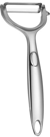 Arcjunys Sparschäler Edelstahl Kartoffelschäler Schäler Küche Gemüseschäler Universalschäler Spargelschäler Gurkenschäler Potato Peeler Pendelschäler für Gemüse Obst Silber