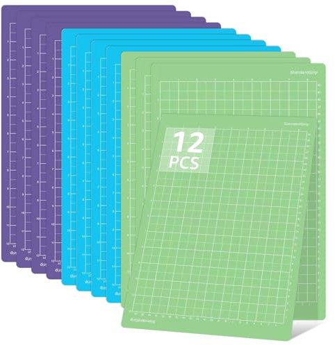 JMIATRY 12 Stück Schneidematte A4 Cutting Mat Schneidunterlage für Bastelprojekte 24.1x35.5 CM, 3 Farben