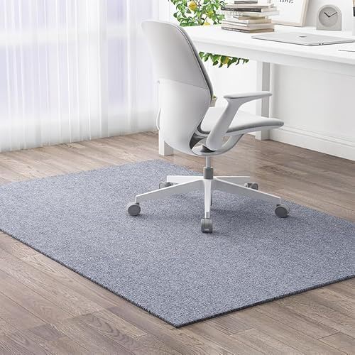 Bürostuhl Unterlage Schwarz, Bodenschutzmatte Bürostuh Teppich, Kratzfest Bodenmatte Stuhlunterlage für Hartböden aus Polycarbonat, Schreibtischstuhl Unterlage für Laminat,Dunkelgrau,200 x 300cm