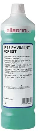 IP 63 Forest Detersivo Pavimenti a bassa formazione di schiuma ideale Robot Lavapavimenti Profumato per la Pulizia di Superfici Dure Ceramica Marmo Gres Porcellanato 1000 ml