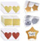Rubbelaufkleber, 50 Stück Rubbellose, Diy-Tombolalose Sticker, 5 Form Etiketten Abkratzen Aufkleber, Für Überraschung Rubbel Card Einklebebuchbuch, Folie Rubbelaufkleber