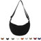 Cord Crossbody Bag für Damen, Cord Halbmond Tasche Umhängetasche Crossbody Moon Bag Hobo Halfmoon Bag Kord Schultertsche für Arbeit Einkaufen Schule Arbeit Shopping (Schwarz)