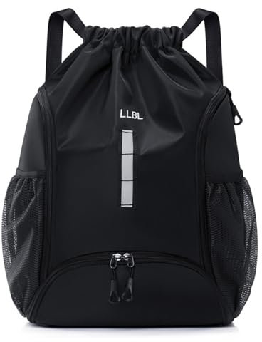 LIbgiubhy Rucksack mit Kordelzug, Sportbeutel, Turnbeutel, große Kapazität, Fußballtasche, Basketballtasche für Damen und Herren