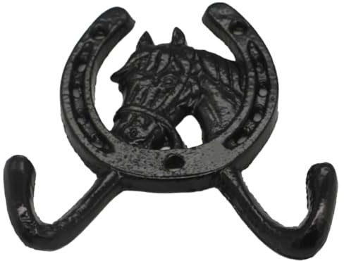 MAGICLULU Pferdekopf Kleiderhaken Wandhaken Eisenhaken Metallhaken Für Garderobe Bad Schlafzimmer Handtuchhaken Aufhängen