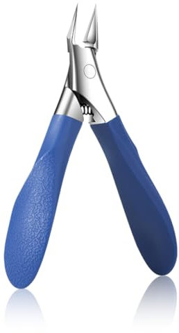 Pince à Ongles, Pince Coupe Ongle Professionnel, Coupe-Ongles Professionnel, pour Épais Orteils Ciseaux Ongles de Pied en Acier Inoxydable Poignée Souple, Bleu