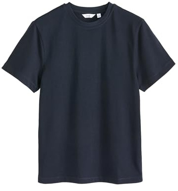 NEXT Herren Reguläre Passform T-Shirt aus schwerem Stoff Marineblau XXL