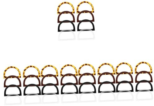 VILLCASE 5 Sätze D-förmiges Handgelenk Gehäkelte Tasche Taschenkette Schwarze Handtaschen Handtasche Haken Tragetasche Kühltasche Umhängetasche Geldbeutel-Rack Aufhänger Abs 8 Stücke * 5