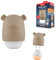 ZAZU Benny Nachtlicht für Kinder mit Dämmerungssensor – Wiederaufladbar | Automatisch Ein/Aus | Weiß & Orange Licht | Tragbar & Steckdose | Akku bis 70h | Reise-Modus | Baby Nachtlampe (Taupe)