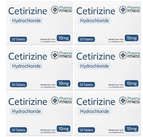 6 Months Supply Cetirizine Hayfever Allergy Tablets 30 x 6 Box