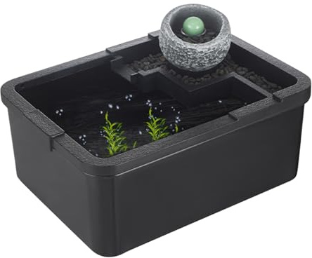 Little mit Filter und Licht – Desktop-Aquarium | Aquarium-Tank, Hydrokultur-Desktop-Aquarium mit USB-Pumpe und leichten Ablagen des Schlafsaals Camaronera Aquaponia
