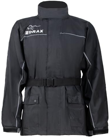 Zorax Wasserdichte Regenjacke für Erwachsene, Unisex | Polyester, Motorrad-Regenmantel, mit reflektierenden Streifen, Tragetasche, für Damen und Herren