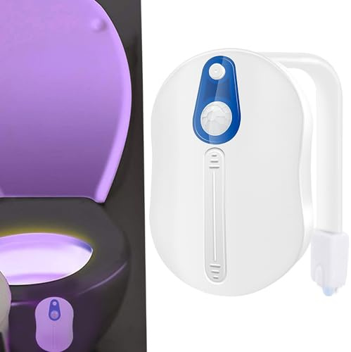WDEC Motion-Activated Toilet Light, Toilet Light, Sensor Toilet Night Light, LED, 16 Colors - Smart, Adjustable Motion Activated