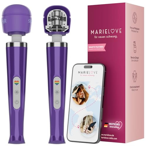 Magic Wand Vibrator für Frauen mit App Steuerung – Massagestab für Klitorisstimulation & Paare – 20 Modi & 10 Stärken – Kabelloses Sexspielzeug für beide zusammen & Solo – Wasserdicht & Leise (Lila)