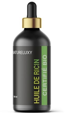 Natureluxy Rizinusöl 100 ml – 100 % natürlich | Glasflasche mit Pipette | Pflege für Haare, Wimpern, Nägel & Bart