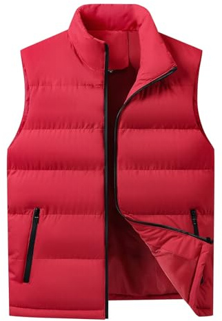 Plus Size Gilet Gillett Ladies Puffer Warm Winter Coat Woman Jacket Gilets Body Warmers Padded Womens Thermal Clothes For Women Sleeveless Navy Bodywarmers Ldies Lady Warmer Red 4XL