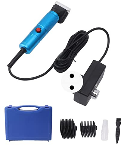 Tondeuse Électrique pour Moutons et Chiens, Tondeuse Rechargeable avec Lame en Acier Inoxydable, 900g Bleu - Puissante et Rapide, Grip Antidérapant, Idéale pour Moutons, Chèvres